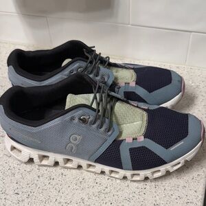 On Running Womens Blue, Green and Purple Athletic Shoes